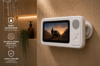 ShowerWave™ Waterproof Bluetooth Speaker & Phone Holder